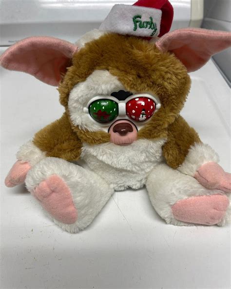 Custom Christmas Gizmo Gremlins Furby With His Little Furby Santa Hat