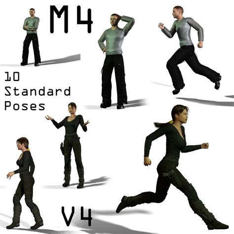 M4v4 Standard Poses Poser Sharecg