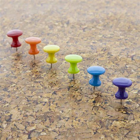 BAZIC Assorted Color Jumbo Push Pins 25 Pack Bazic Products