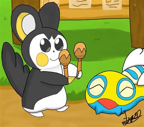Im Trying To Get Back Into Drawing So I Did This Maracas Emolga With