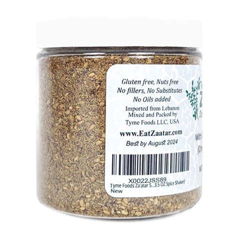 Zaatar Spice Mix With Genuine Zaatar Herb Gluten Free And Filler