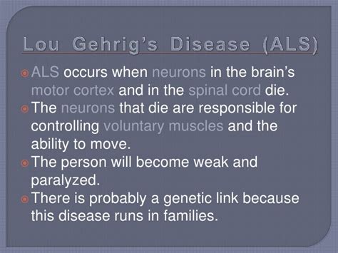 Lou Gehrigs Disease Als