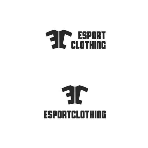 Two Logos For Esport Clothing One With The Letter E And The Other With