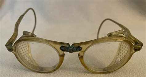 Vintage Willson Folding Safety Glasses Steampunk Moto Gem