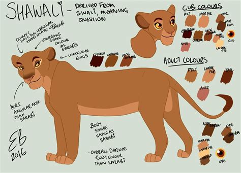 Shwali Ref Sheet Updated By Elbel1000 On Deviantart Lion King Story