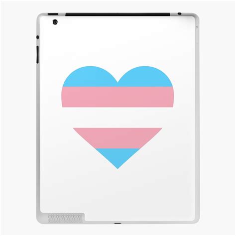 Trans Pride Flag Heart Shape Ipad Case And Skin By Seren0 Redbubble