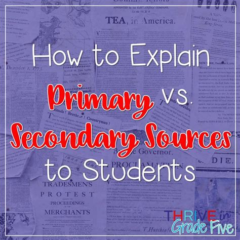 Teaching with Primary Sources in Upper Elementary | Primary and secondary sources, Primary ...