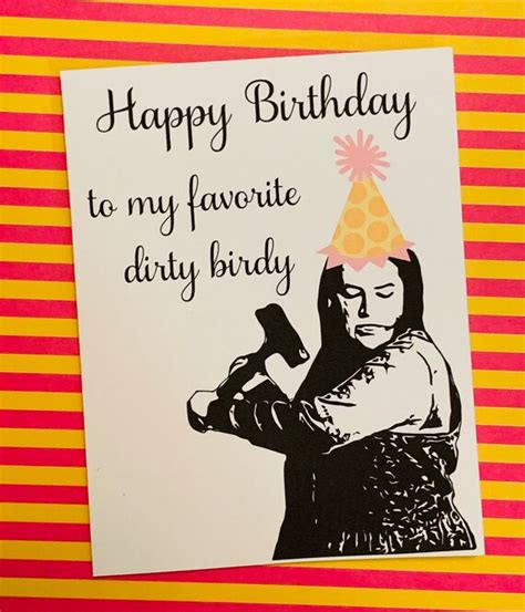 Dirty Birdy Birthday Card Misery Cards Annie Wilkes Funny Etsy