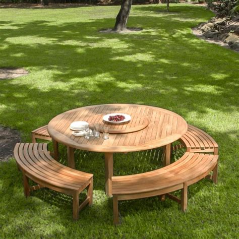 Buckingham Teak Backless Curved Round Bench Westminster Teak Outdoor Furniture