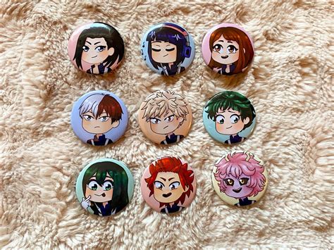 15 My Hero Academia Buttons Etsy