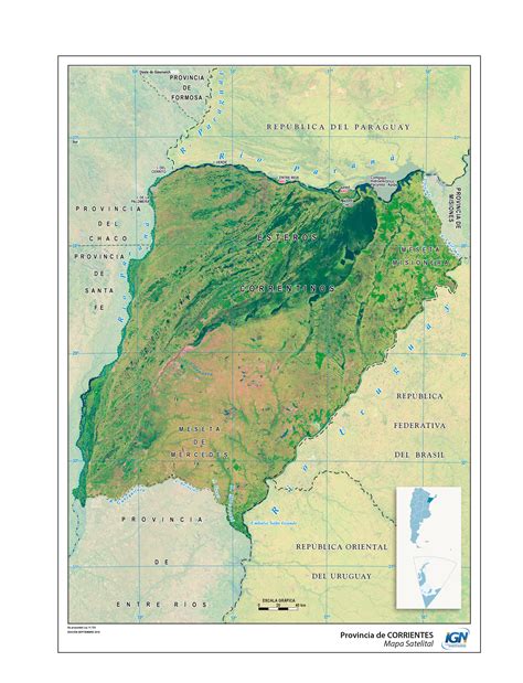 Mapa Satelital De La Provincia De Corrientes Epicentro Geográfico