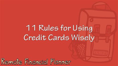 Yes, it can be dangerous, but much like physical cash, it can be conveniently used for making purchases, with the additional convenience of select benefits such as earning miles and points. 11 Rules for Using Credit Cards Wisely - YouTube