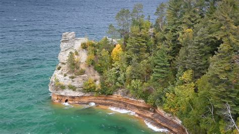 Miners Castle And Lake At Pictured Rocks National Lakeshore Michigan