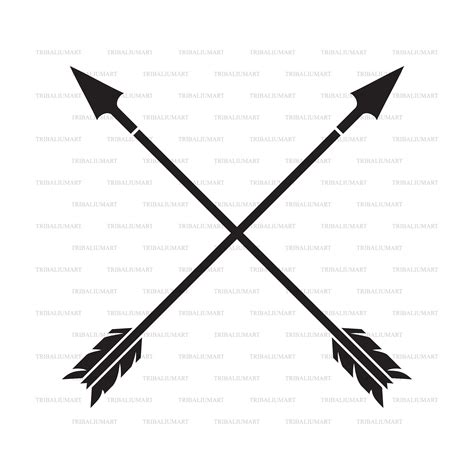 Crossed Arrows Cut Files For Cricut Clip Art Silhouettes Etsy Canada