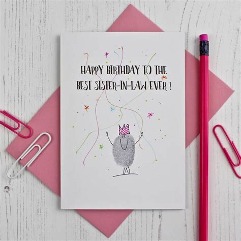 What to get for sister in law birthday. Sister In Law Birthday Card in 2021 | Sister in law ...