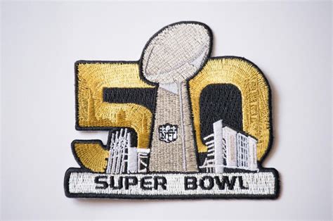 Super Bowl 50 Metallic Threaded Patch San Francisco Levis Stadium