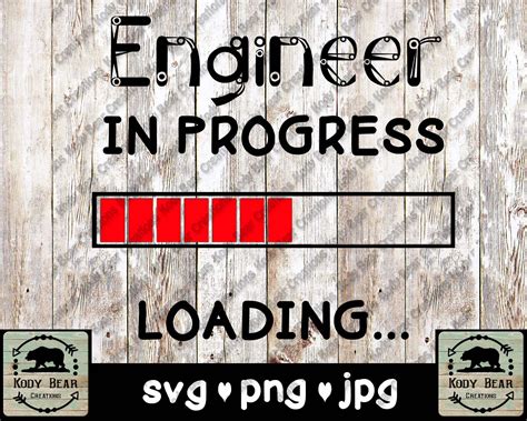 Engineer In Progress Student Graduation College Svg Png Etsy