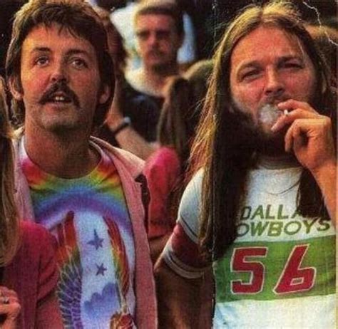 David Gilmour And Paul Mccartney At A Led Zeppelin Show In 1970 R
