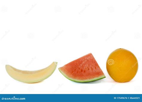 Cantaloupe Watermelon And Orange Royalty Free Stock Image Image