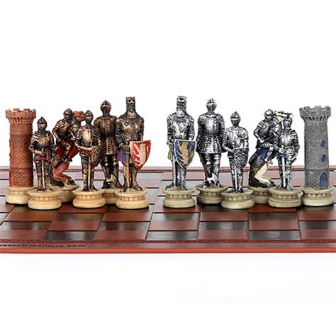 Buy Chess Board Set Chess Set Middle Ages Knight Battle Theme Chess