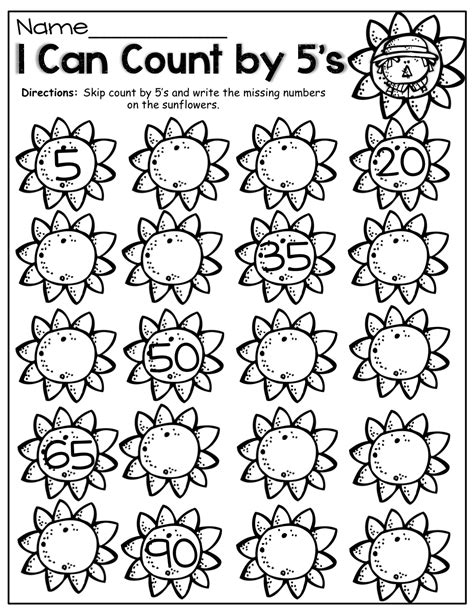 Preschool worksheets help your little one develop early learning skills. Counting by 5's! | KinderLand Collaborative | Pinterest | 5 s, Count and Math
