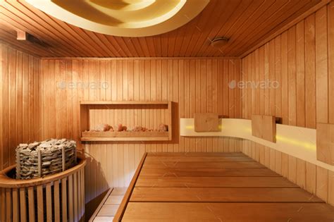 Interior Of Wooden Sauna Stock Photo By Prostock Studio Photodune