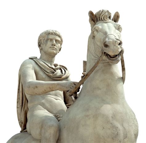 English 18th Century Portrait Sculpture Roman Marble Equestrian Statue