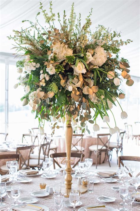 Tall Tulip And Greenery Centerpiece