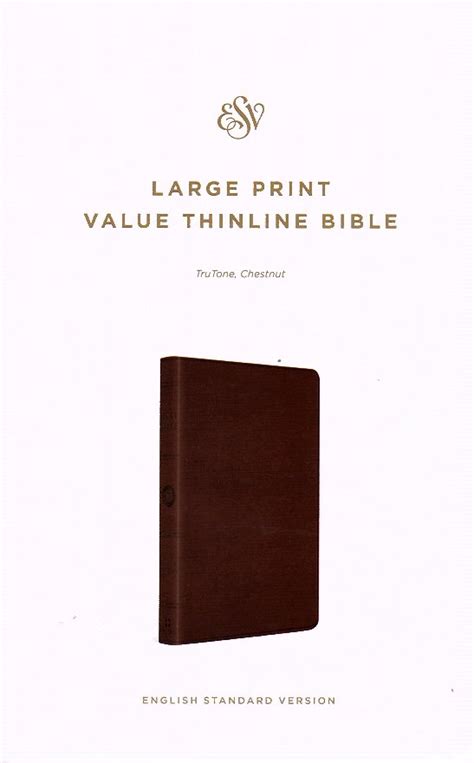 Esv Thinline Ref Large Print Brown Sunset Bookstore