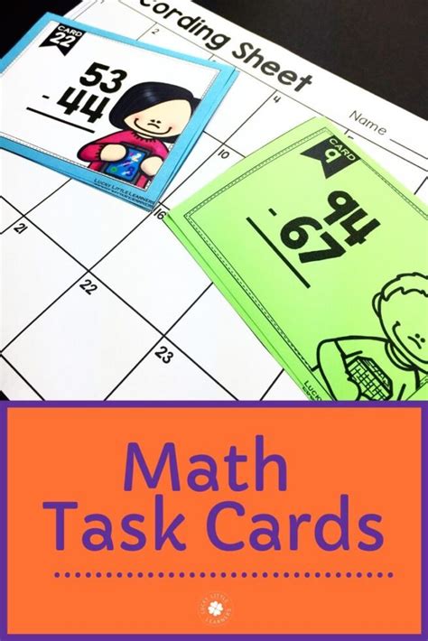 Math Task Cards Bundle Math Centers Math Games Lucky Little Learners