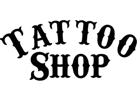 Tattoo Shop Font Tattoo Shop Vinyl Decal Diy Tattoo Shop Decor