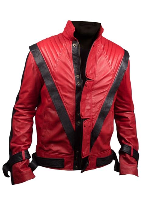 Michael Jackson Thriller Jacket Thriller Red Leather Jacket For Mens