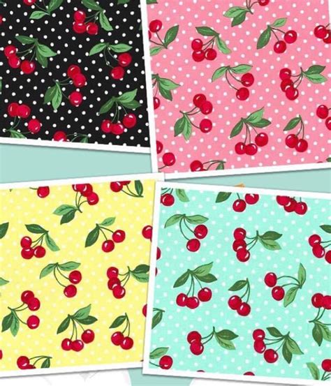 Retro Cherry Fabric Novelty Cherries From Fresh Picked By Sentimental