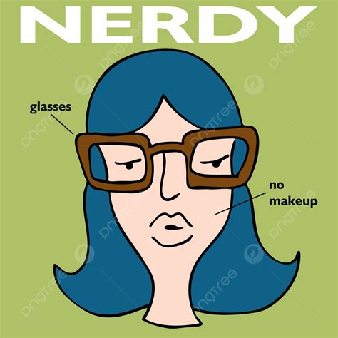 Nerdy Girl With Glasses Clipart Drawing Nerd Vector Clipart Drawing Nerd Png And Vector With