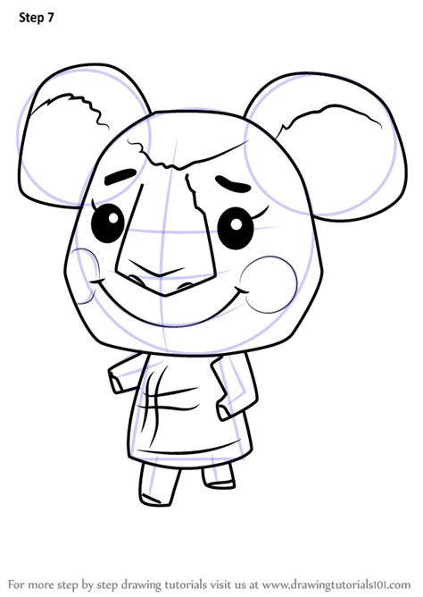 Learn How to Draw Huggy from Animal Crossing (Animal Crossing) Step by Step : Drawing Tutorials