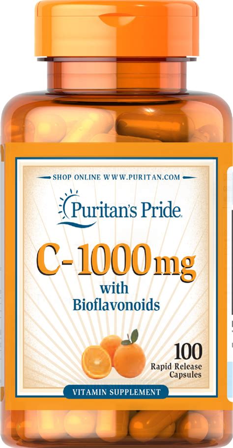 Learn more about vitamin c uses, benefits, side effects, interactions amounts higher than 2000 mg daily are possibly unsafe and may cause a lot of side effects in people who have had a kidney stone, amounts greater than 1000 mg daily greatly increase the risk of. Puritan's Pride Vitamin C-1000 mg with Bioflavonoids - 100 ...