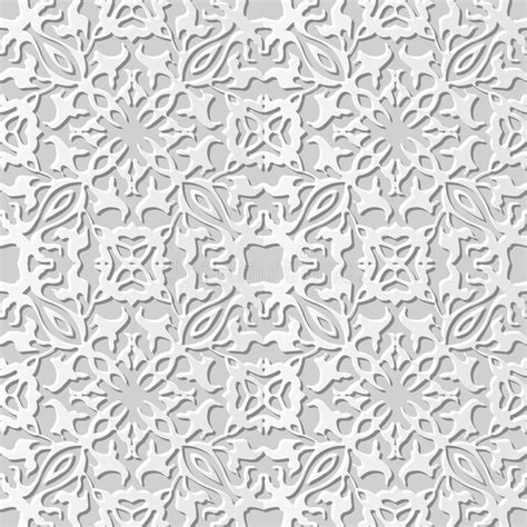 Vector Damask Seamless 3d Paper Art Pattern Background 008 Kaleidoscope