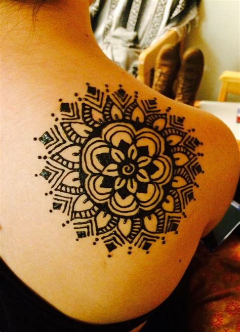 Ninashennas Henna Tattoo Art Mandala Flower Shoulder Tattoo Floral
