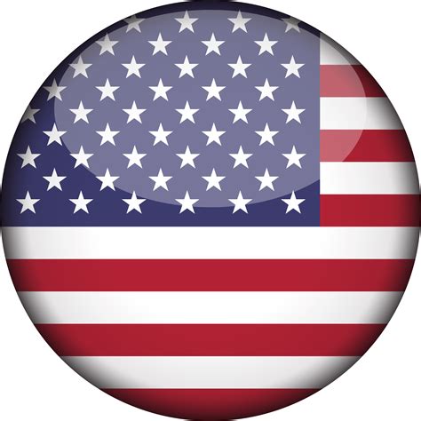 Clip Art United States Of America Flag 3d Round Round Usa Flag Icon