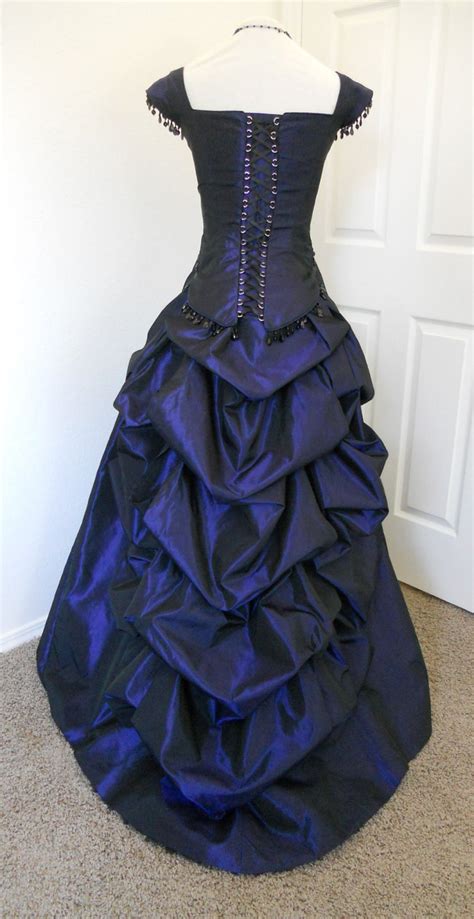 Victorian Gothic Bustled Prom Dress Ball Gown Etsy