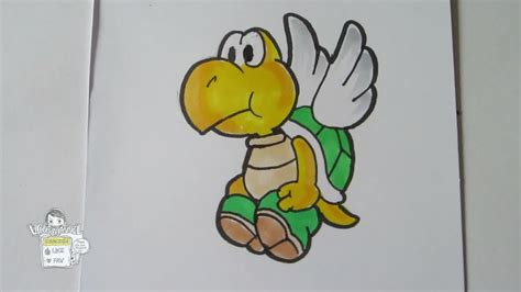 How To Draw Paper Mario Parakoopa Koopa Real Time Youtube