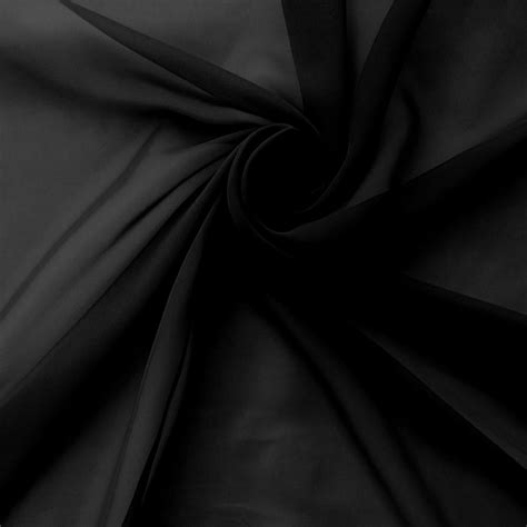 Chiffon Fabric Black By The Yard