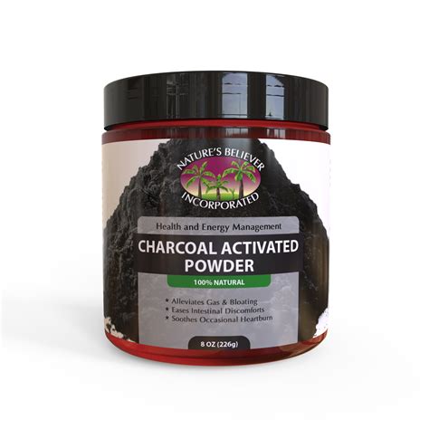 Food Grade Activated Charcoal Powder Wild Harvested 8oz Detoxifies