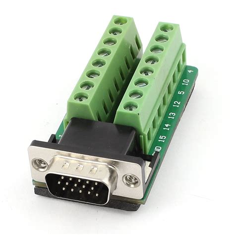 Db15 D Sub 2 Row 15 Pin Plug Breakout Terminals Board Connector Vi