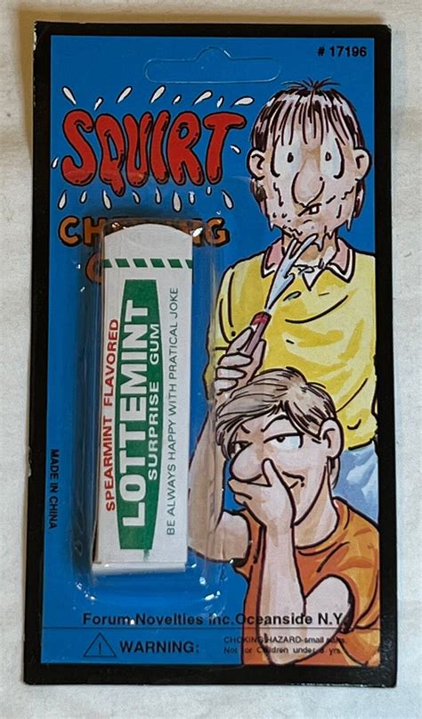 Squirt Chewing Gum Trick Unused Magic Store Stock Old Shop Vintage 1980s Gag Sealed Moc Forum