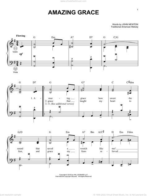 Newton Amazing Grace Sheet Music For Accordion Pdf