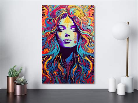 Pop Psychedelic Art Ai Digital Download 300dpi 24x36in Etsy