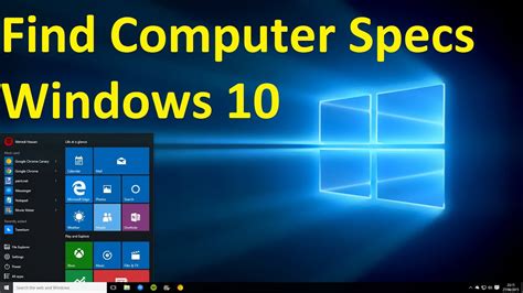 How can i find out what the specs are? How to Check Your Computer Specs on Windows 10 - YouTube