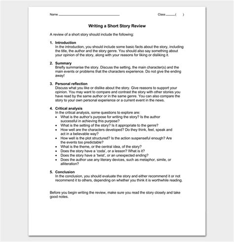 As for the title, in direct meaning it refers to the small. Short Story Outline Template - 7+ Worksheets for Word, PDF ...