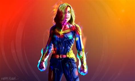 X Brie Larson As Captain Marvel Artwork X Resolution Wallpaper HD Superheroes